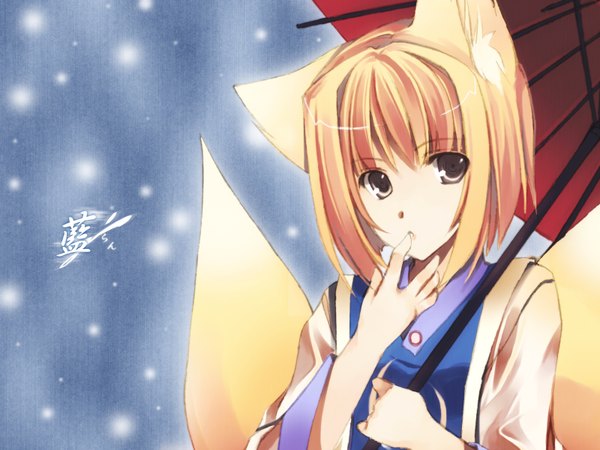 Anime picture 1600x1200 with touhou yakumo ran girl tagme