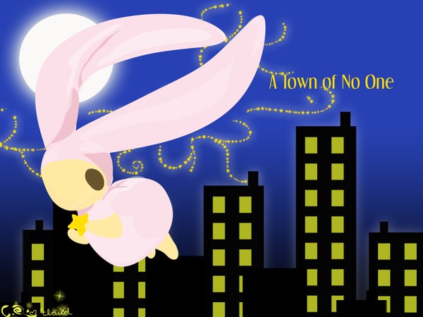 Anime picture 1600x1200 with chobits clamp atashi (chobits) night night sky flying city lights star (symbol) building (buildings) moon full moon house
