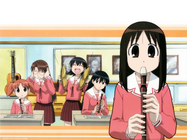 Anime picture 1600x1200 with azumanga daioh j.c. staff kasuga ayumu mihama chiyo takino tomo sakaki mizuhara koyomi girl