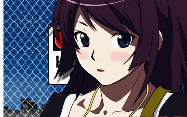 Anime picture 1920x1200 with bakemonogatari shaft (studio) monogatari (series) senjougahara hitagi highres wide image