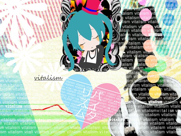 Anime picture 1024x768 with vocaloid hatsune miku tom@hie chibi girl