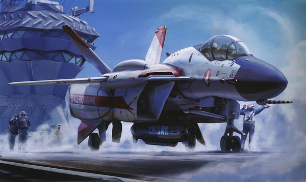 Anime picture 2000x1194 with macross highres wide image airplane jet tagme