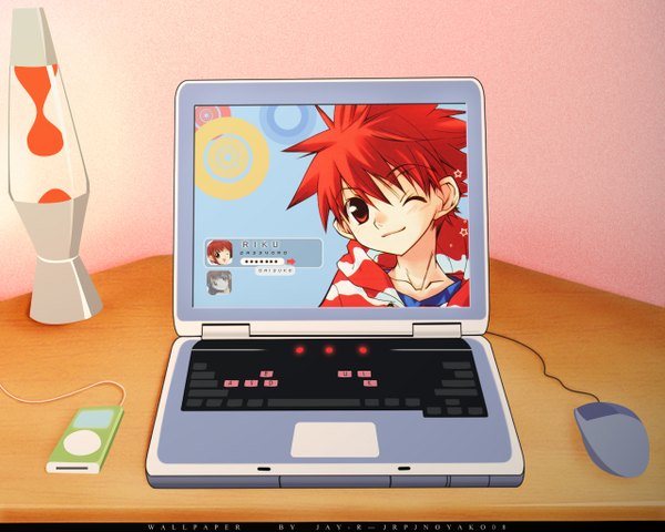 Anime picture 1280x1024 with d.n.angel xebec niwa daisuke harada riku harada risa laptop computer