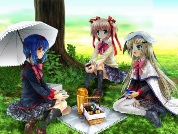 Anime picture 1280x960 with little busters! key (studio) noumi kudryavka kamikita komari nishizono mio