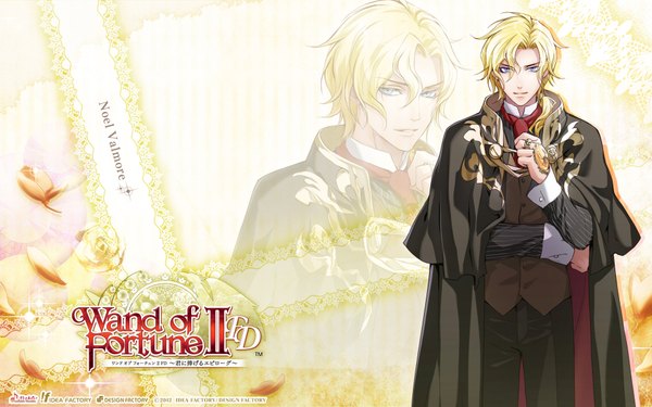 Anime picture 1920x1200 with wand of fortune wand of fortune 2 idea factory noel valmore single highres short hair blue eyes blonde hair wide image boy jewelry cloak