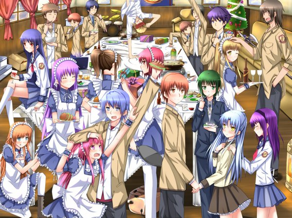 Anime picture 1677x1254 with angel beats! key (studio) tachibana kanade nakamura yuri yui (angel beats!) iwasawa masami otonashi yuzuru hinata hideki ninja shiina sekine shiori yusa (angel beats!) hisako (angel beats!) irie (angel beats!) naoi ayato tk (angel beats!) takamatsu matsushita ooyama noda fujimaki