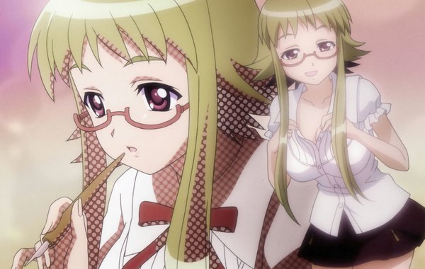 Anime picture 4221x2676 with asu no yoichi anime international company ikaruga chihaya highres scan glasses