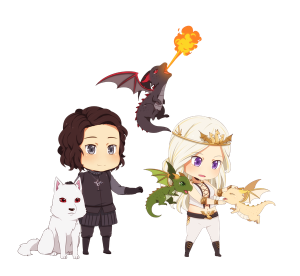 Anime picture 1500x1380 with a song of ice and fire daenerys targaryen drogon john snow ghost (a song of ice and fire) rhaegal viserion ichan-desu long hair blush short hair red eyes brown hair standing purple eyes looking away full body white hair grey eyes outstretched arm