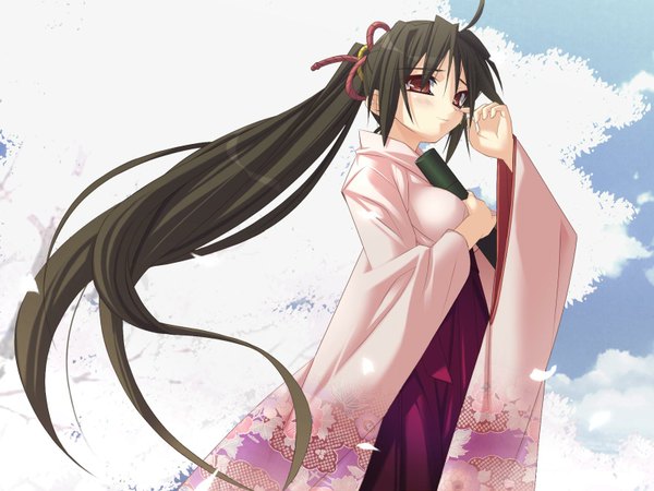 Anime picture 1600x1200 with ninozen japanese clothes tears graduation tagme
