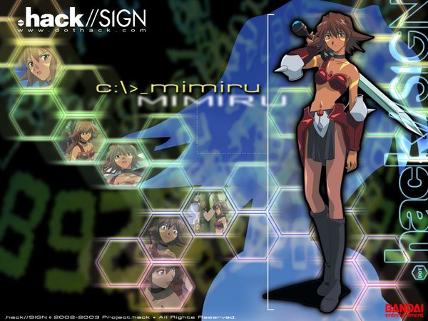 Anime picture 1024x768 with .hack// .hack//sign mimiru tagme
