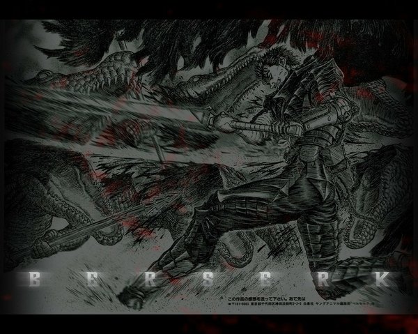Anime picture 1024x819 with berserk letterboxed tagme