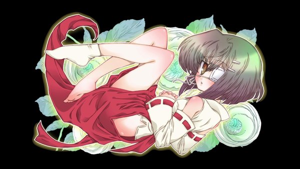 Anime picture 1920x1080 with ef ef a tale of memories ef a fairy tale of the two shaft (studio) shindou chihiro highres light erotic wide image wallpaper miko eyepatch
