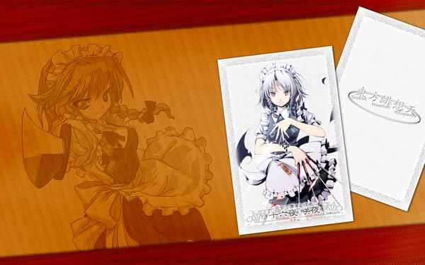 Anime picture 1920x1200 with touhou izayoi sakuya highres wide image girl