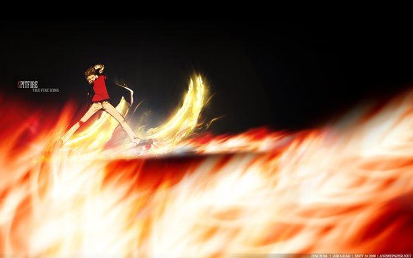 Anime picture 1680x1050 with air gear toei animation wide image flame tagme