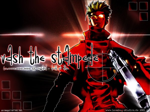 Anime picture 1600x1200 with trigun vash the stampede gun tagme