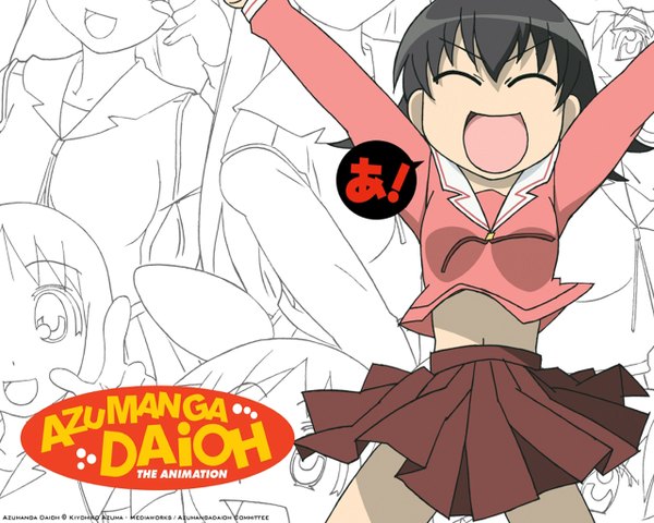 Anime picture 1280x1024 with azumanga daioh j.c. staff takino tomo white background girl