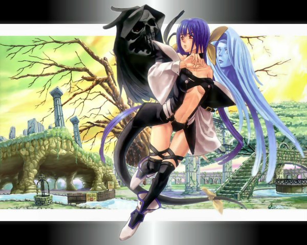 Anime picture 1280x1024 with guilty gear dizzy (guilty gear) center opening wings tagme