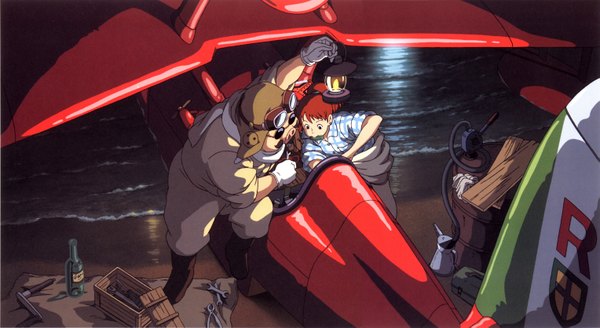 Anime picture 3054x1670 with porco rosso studio ghibli highres wide image tagme