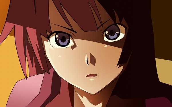 Anime picture 2560x1600 with bakemonogatari shaft (studio) monogatari (series) senjougahara hitagi highres wide image close-up vector