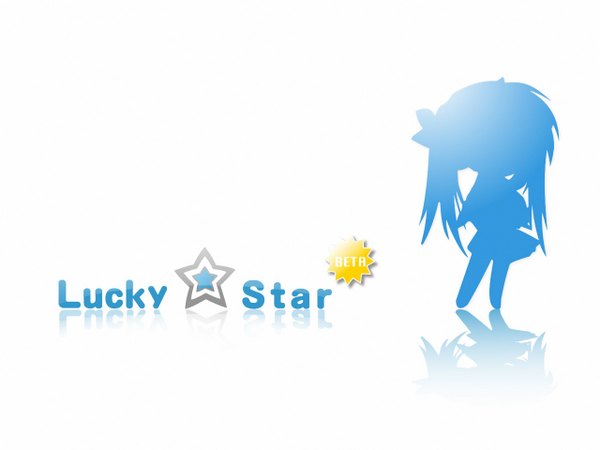 Anime picture 2560x1920 with lucky star kyoto animation hiiragi kagami highres white background chibi silhouette girl