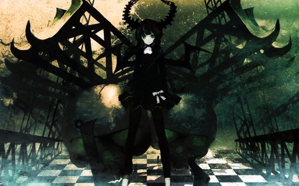 Anime picture 1920x1200 with black rock shooter dead master highres wide image