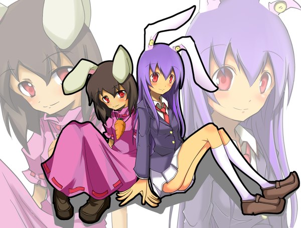 Anime picture 3194x2426 with touhou reisen udongein inaba inaba tewi highres bunny ears bunny girl girl mukuroi