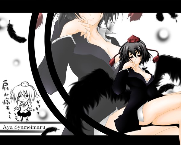 Anime picture 1280x1024 with touhou shameimaru aya inubashiri momiji light erotic zoom layer girl wings