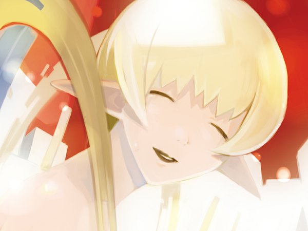 Anime picture 1024x768 with phantom kingdom salome (phantom kingdom) blonde hair smile demon