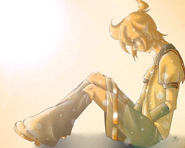 Anime picture 2000x1600 with vocaloid kagamine len highres tagme