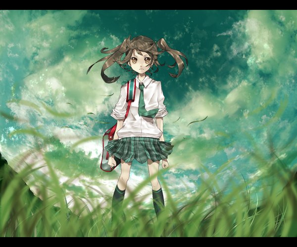 Anime picture 1500x1250 with sky wind serafuku tagme