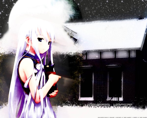 Anime picture 1280x1024 with shinigami no ballad momo (shinigami no ballad) winter snow star (stars) tagme