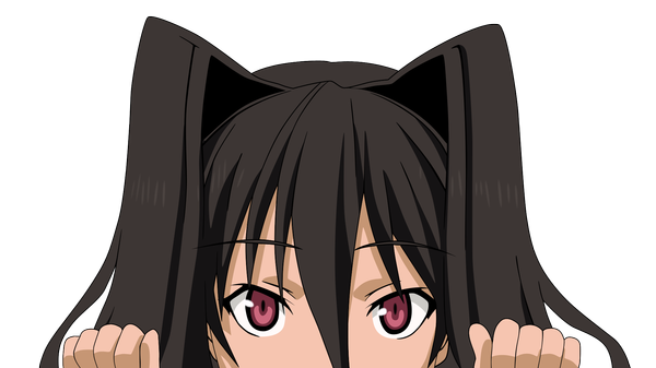 Anime picture 1920x1080 with koi to senkyo to chocolate morishita michiru single long hair highres black hair red eyes wide image transparent background vector girl