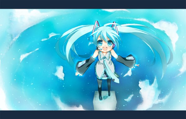 Anime picture 1300x840 with vocaloid hatsune miku hano (artist) girl tagme