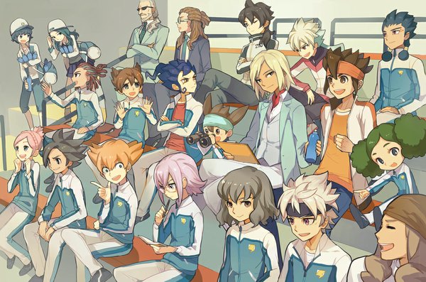 Anime picture 1000x663 with inazuma eleven inazuma eleven go inazuma eleven go galaxy shindou takuto endou mamoru kidou yuuto gouenji shuuya fudou akio tsurugi kyosuke hakuryuu (inazuma eleven) matsukaze tenma nishizono shinsuke kageyama reiji ibuki munemasa manabe jin'ichirou matatagi hayato sorano aoi kusaka ryuuji minaho kazuto mizukawa minori