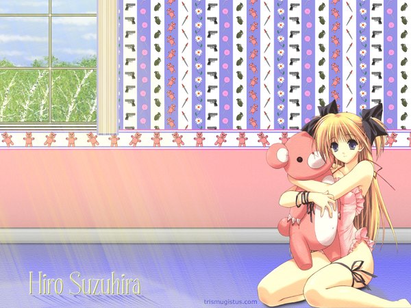 Anime picture 1600x1200 with suzuhira hiro light erotic teddy bear tagme