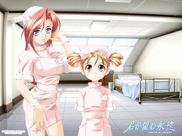 Anime picture 1600x1200 with kimi ga nozomu eien nurse hospital tagme