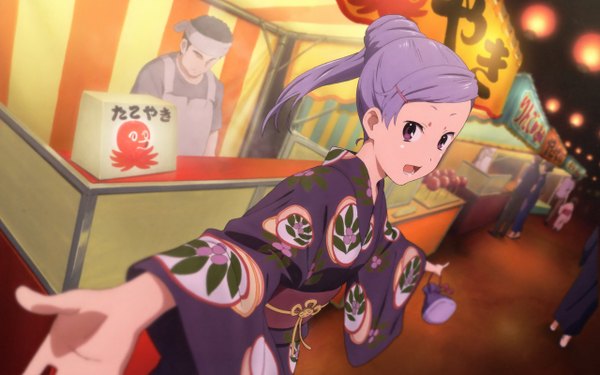 Anime picture 2560x1600 with kannagi nagi (kannagi) highres wide image japanese clothes