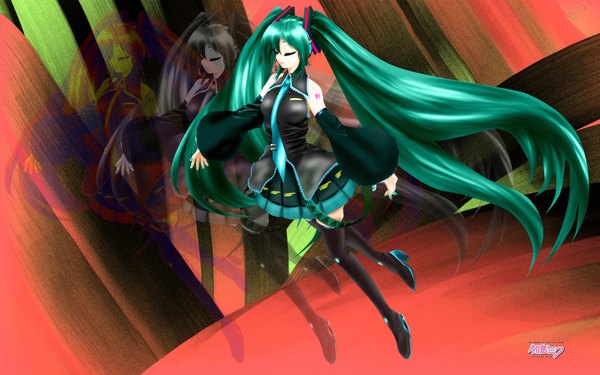 Anime picture 3760x2350 with vocaloid hatsune miku highres wide image girl