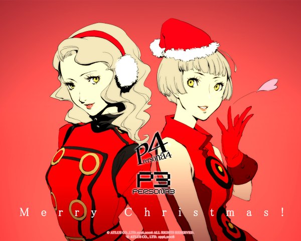 Anime picture 1280x1024 with persona 4 persona 3 persona elizabeth (persona) margaret christmas
