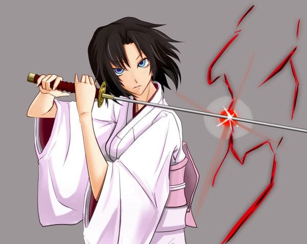 Anime picture 2959x2359 with kara no kyoukai type-moon ryougi shiki highres sword katana