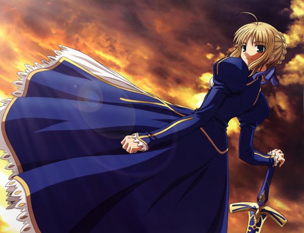 Anime picture 5577x4285 with fate (series) fate/stay night studio deen type-moon artoria pendragon (all) saber highres