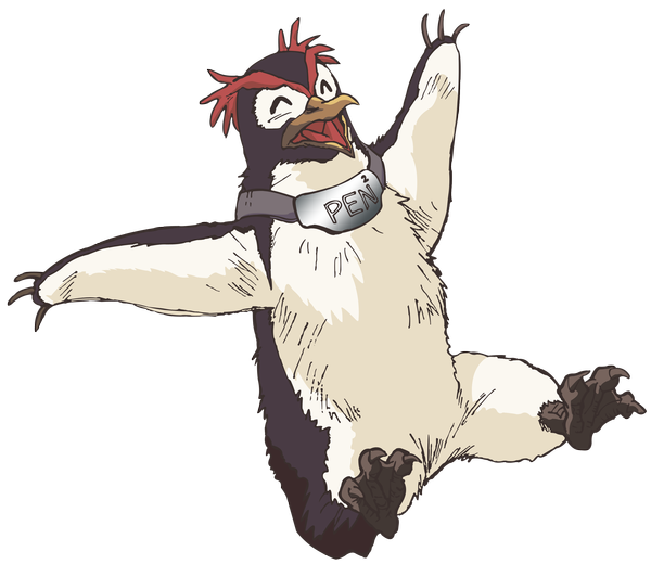 Anime picture 2932x2543 with neon genesis evangelion gainax penpen highres absurdres transparent background no people animal bird (birds) penguin