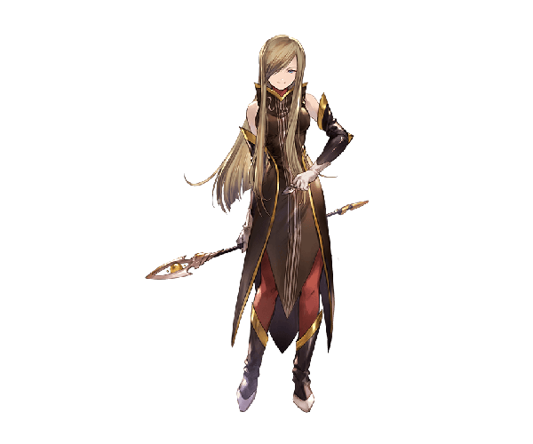 Anime picture 960x800 with tales of (series) tales of the abyss tear grants minaba hideo single long hair looking at viewer fringe blue eyes smile brown hair standing bare shoulders holding full body hair over one eye official art transparent background shiny clothes girl