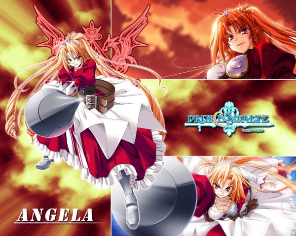 Anime picture 1280x1024 with princess waltz angela victoire blendin takeya masami red hair tagme