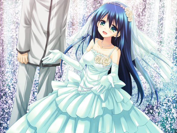 Anime picture 1600x1200 with hanafubuki amafuki setsuka sakurazawa izumi dress wedding dress