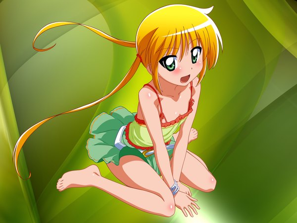 Anime picture 1600x1200 with hayate no gotoku! sanzenin nagi blonde hair twintails green eyes loli sundress