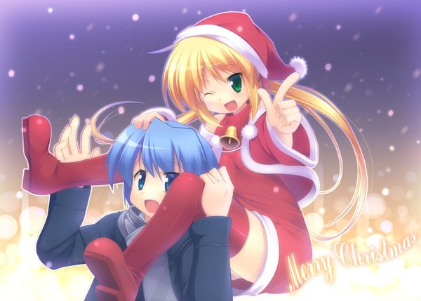 Anime picture 1812x1296 with hayate no gotoku! sanzenin nagi ayasaki hayate highres christmas