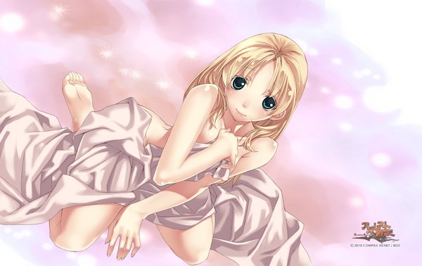 Anime picture 1900x1200 with agarest senki hirano katsuyuki long hair highres blonde hair green eyes girl