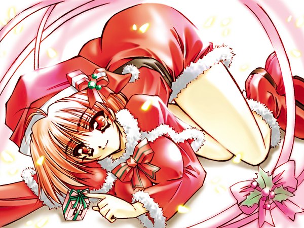 Anime picture 1024x768 with light erotic christmas tagme