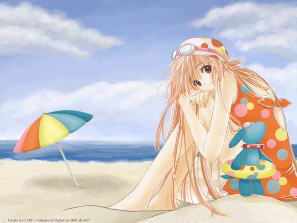 Anime picture 1600x1200 with kobato hanato kobato ioryogi beach swimsuit